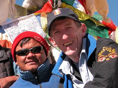 
Nepalese guide Gyan Tamang And Jerome Ryan on Larkya La Around Manaslu in 2003
